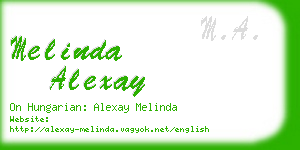 melinda alexay business card